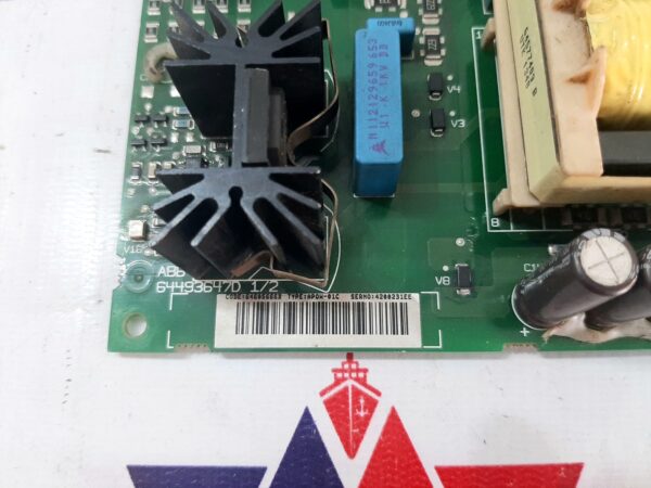 ABB ACS800 APOW-01C POWER SUPPLY BOARD 64493647D 1/2