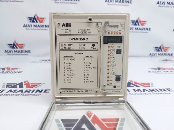 ABB SPAM 150 C MOTOR PROTECTION RELAY SPCJ 4D34 1MYN745605-A