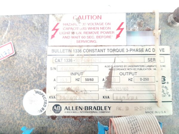 ALLEN BRADLEY BULLETIN 1336-B007-E0D-FA2-L2 SER A CONTROL BOARD