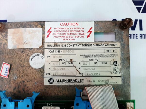 ALLEN BRADLEY BULLETIN 1336-B007-EAD-L1 SER A DRIVE CONTROL BOARD