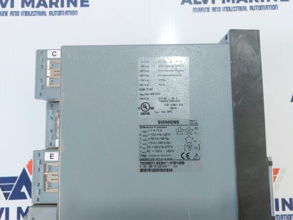 SIEMENS 7SD8071-5EB97-1FB1/BB DIFFERENTIAL PROTECTION RELAY