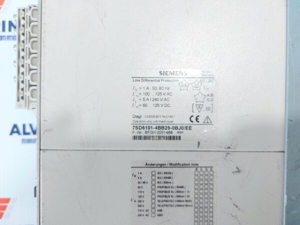 SIEMENS SIPROTEC 7SD6101-5BB29-0BK0/EE LINE DIFFERENTIAL PROTECTION RELAY 7SD61