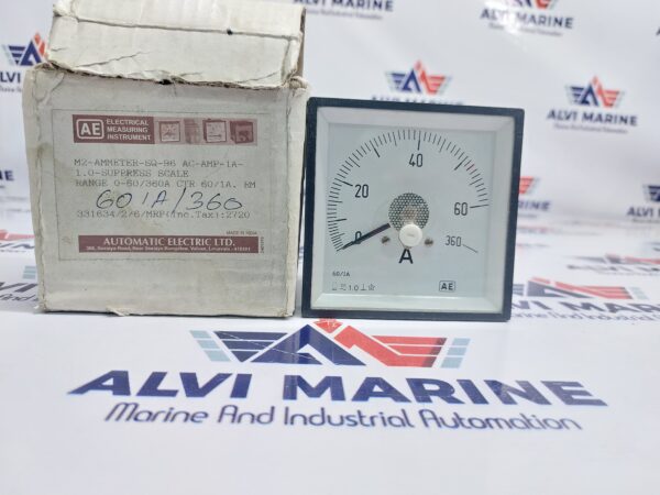 AE 03/18/331634/6 M2-AMMETER-SQ-96 0-360 A