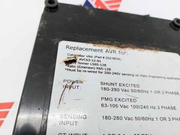 CATERPILLAR VR6 AUTOMATIC VOLTAGE REGULATOR 202-8634