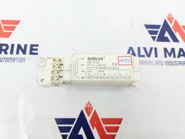 SUNLUX SB-905 BALLAST FOR FLOURESCENT LAMPS