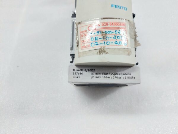 FESTO MS6-DE-1/2-V24 PNEUMATIC VALVE