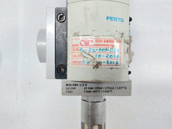 FESTO MS6-EM1/2-S PNEUMATIC MANUAL CONTROL VALVE