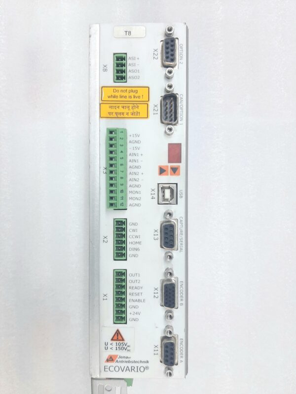 JENAER ENTRIBSTECHNIK ECOVARIO 214AR-AA-000-000 SERVO DRIVE CONTROLLER