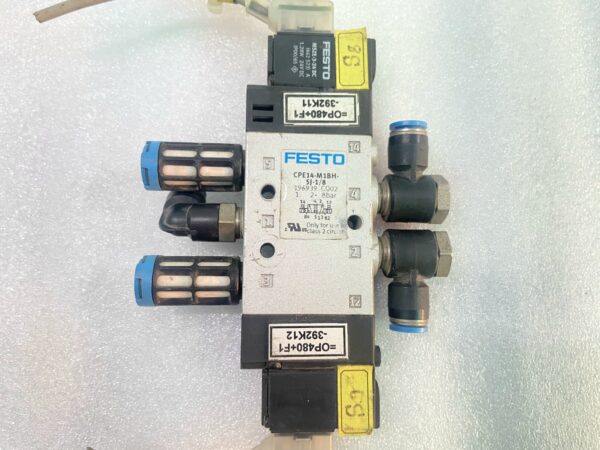 LOT OF 2 FESTO CPE14-M1BH-5J-1/8 SOLENOID VALVE