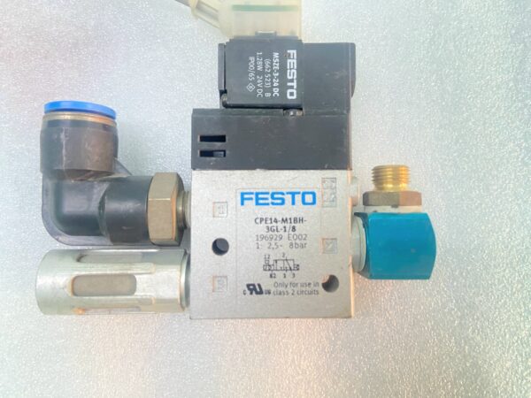 LOT OF 3 FESTO CPE14-M1BH-3GL-1/8 SOLENOID VALVE