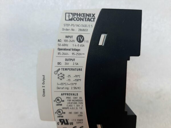 PHOENIX CONTACT STEP POWER STEP-PS/1AC/24DC/2.5 POWER SUPPLY