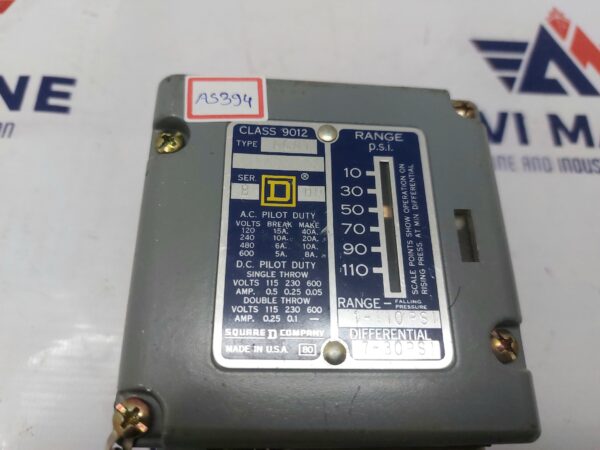 SQUARE D ACW1 PRESSURE SWITCH SER. B