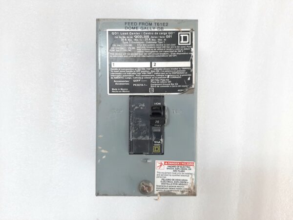 SQUARE D QO2L30S LOAD CENTER 115708-9 REV L