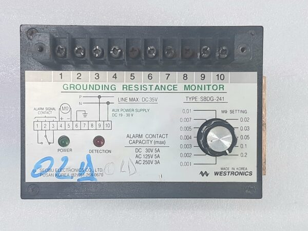 WESTRONICS SBDG-241 GROUNDING RESISTANCE MONITOR