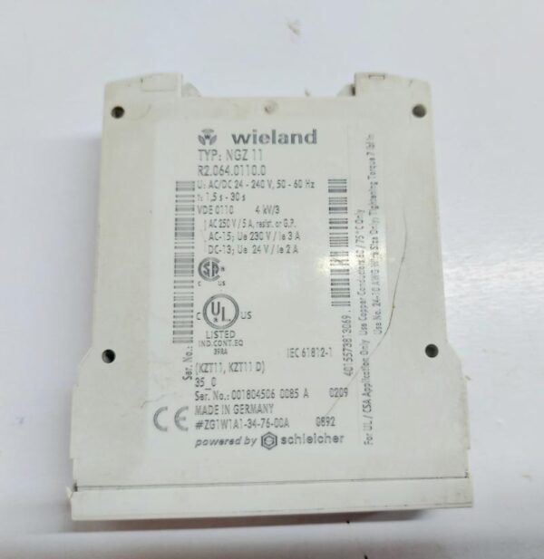 WIELAND NGZ11 ELECTRONIC TIMER RELAY NGZ 11