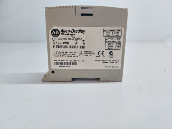 ALLEN-BRADLEY MICROLOGIX 1200 1762-OW8 8 PT. VAC/VDC RELAY OUTPUT UNIT SER.A REV.A - Image 5