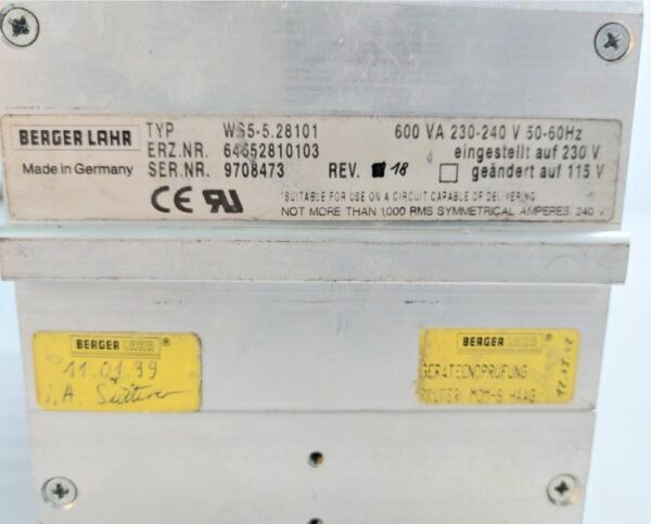 BERGER LAHR WS5-5.28101 DRIVER 64652810103