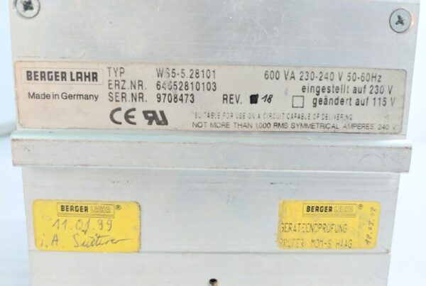 BERGER LAHR WS5-5.28101 DRIVER 64652810103