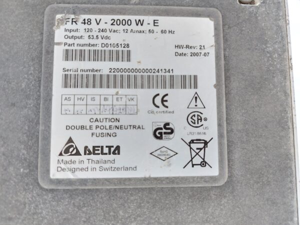 DELTA FR 48 V-2000 W-E RECTIFIER MODULE