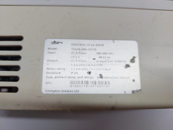 CROMPTON VSU48-006-20CNB EMOTRON VS AC-DRIVE - Image 5