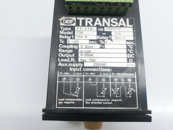 DEIF TRANSAL PT-3TB PROTECTION RELAY AND CONTROLLER