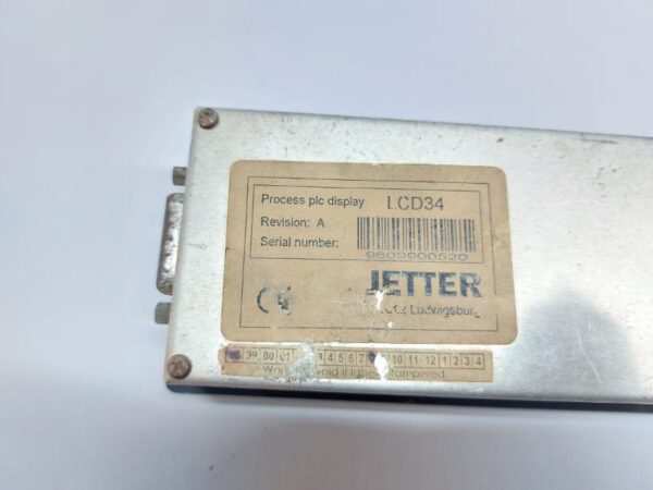 JETTER LCD34 PROCESS PLC DISPLAY REVISION: A