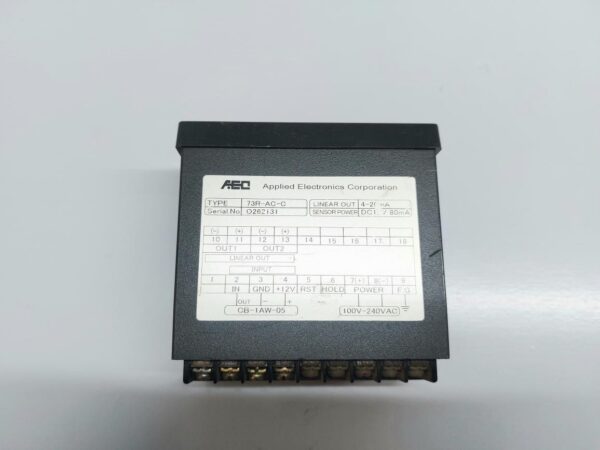 MET APPLIED ELECTRONICS 73R-AC-C DIGITAL RPM METER ROTATION MONITOR
