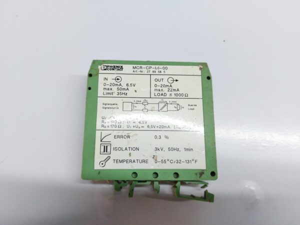 PHOENIX CONTACT MCR-CP-I/I-00 LOOP POWERED ISOLATOR