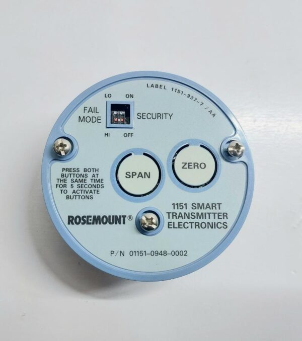 ROSEMOUNT 1151 SMART TRANSMITTER ELECTRONICS 01151-0948-0002