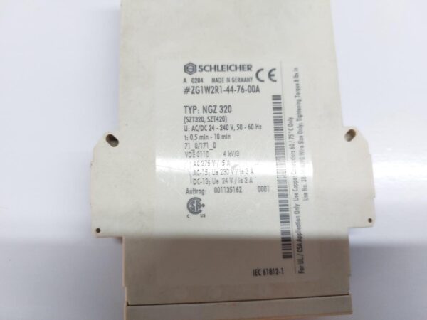 SCHLEICHER NGZ 320 TIMER RELAY ZG1W2R1-44-76-00A