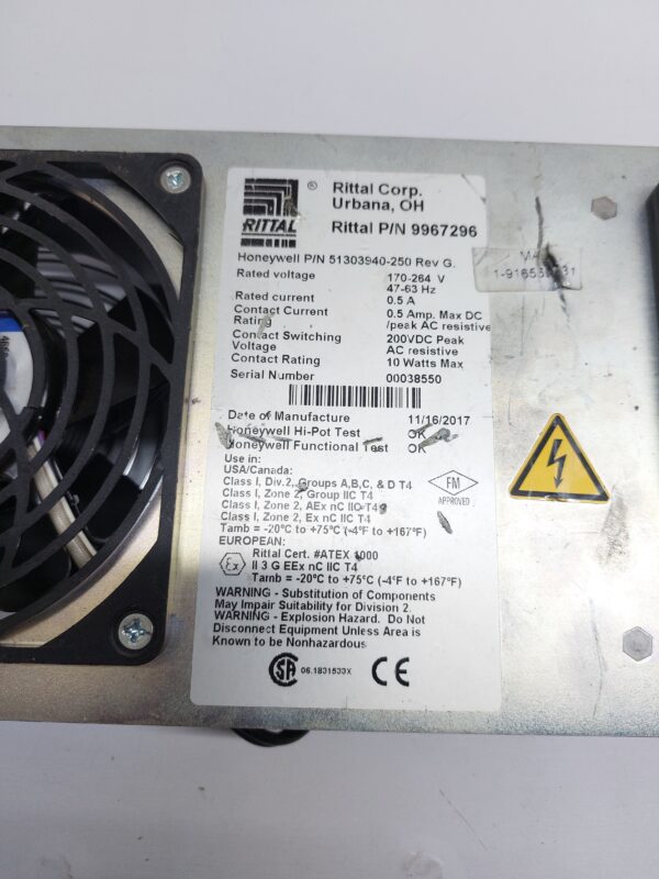 RITTAL /HONEYWELL FAN WITH ALARM 51303940-250 9967296